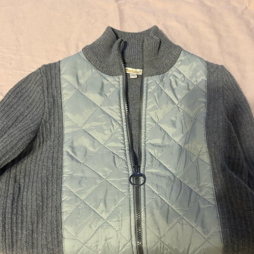 Barbour QUILITED KNIT JACKET LIKE NEW